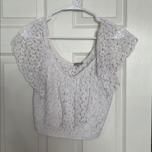 Charlotte Russe White Crop Top